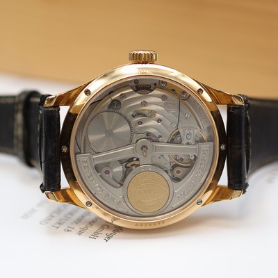 27123754g - IWC Portugieser ewiger Kalender große Herrenarmbanduhr in RoseG 750/000, Schweiz um ...