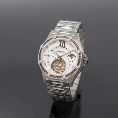 Image KIENZLE tourbillon wristwatch in steel/ stainless steel bracelet, around 2000, manual ...
