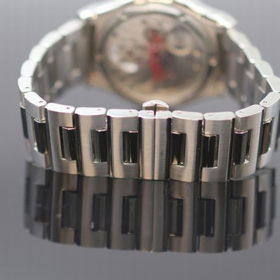 27123759d - KIENZLE Armbandtourbillon in Stahl/Stahlband, um 2000, Handaufzug, beids. vergl. Geh., ...