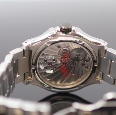 27123759f - KIENZLE Armbandtourbillon in Stahl/Stahlband, um 2000, Handaufzug, beids. vergl. Geh., ...