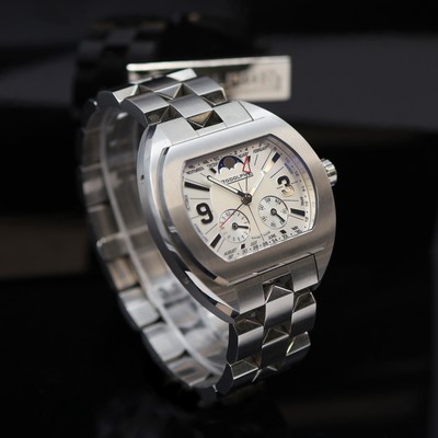 27123762a - RODOLPHE unusual gents wristwatch with complete calendar in steel/stainless steel ...