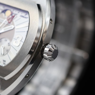 27123762c - RODOLPHE unusual gents wristwatch with complete calendar in steel/stainless steel ...