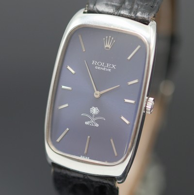 27123773b - ROLEX Cellini seltene Armbanduhr in WG 750/000 Referenz 4108 mit Wappen Saudi-Arabiens, ...
