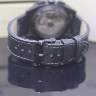 27123778d - JUNGHANS Pilot Chronoscope Herrenchronograph im geschwärzten Gehäuse Referenz 027/4523, ...