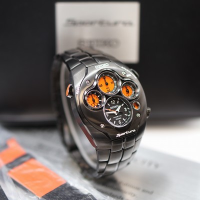 27123791a - SEIKO Kinetic Sportura auf 2005 limitierter Armbandchronograph Referenz SLQ019J1, Japan ...