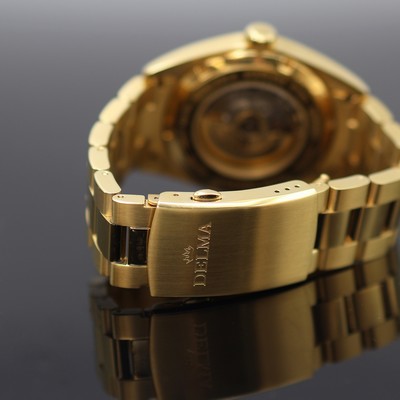 27123799d - DELMA vergoldete Herrenarmbanduhr Referenz 42702.630.6 in Stahl, Schweiz um 2015, ...