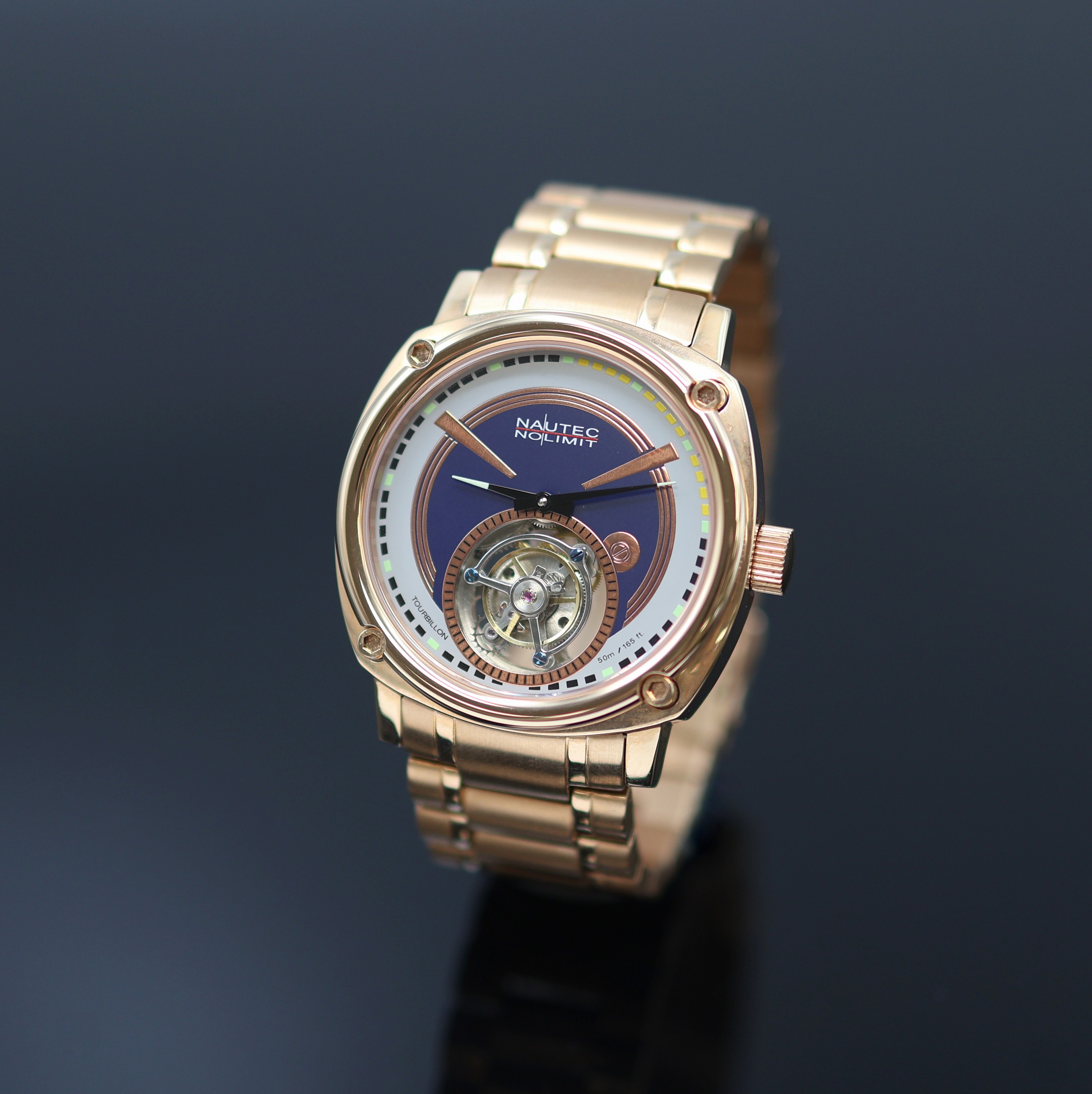 Image 27123821 - NAUTEC NoLimit limitierte Herrenarmbanduhr mit Tourbillon, um 2020, Handaufzug, Kissen- ...