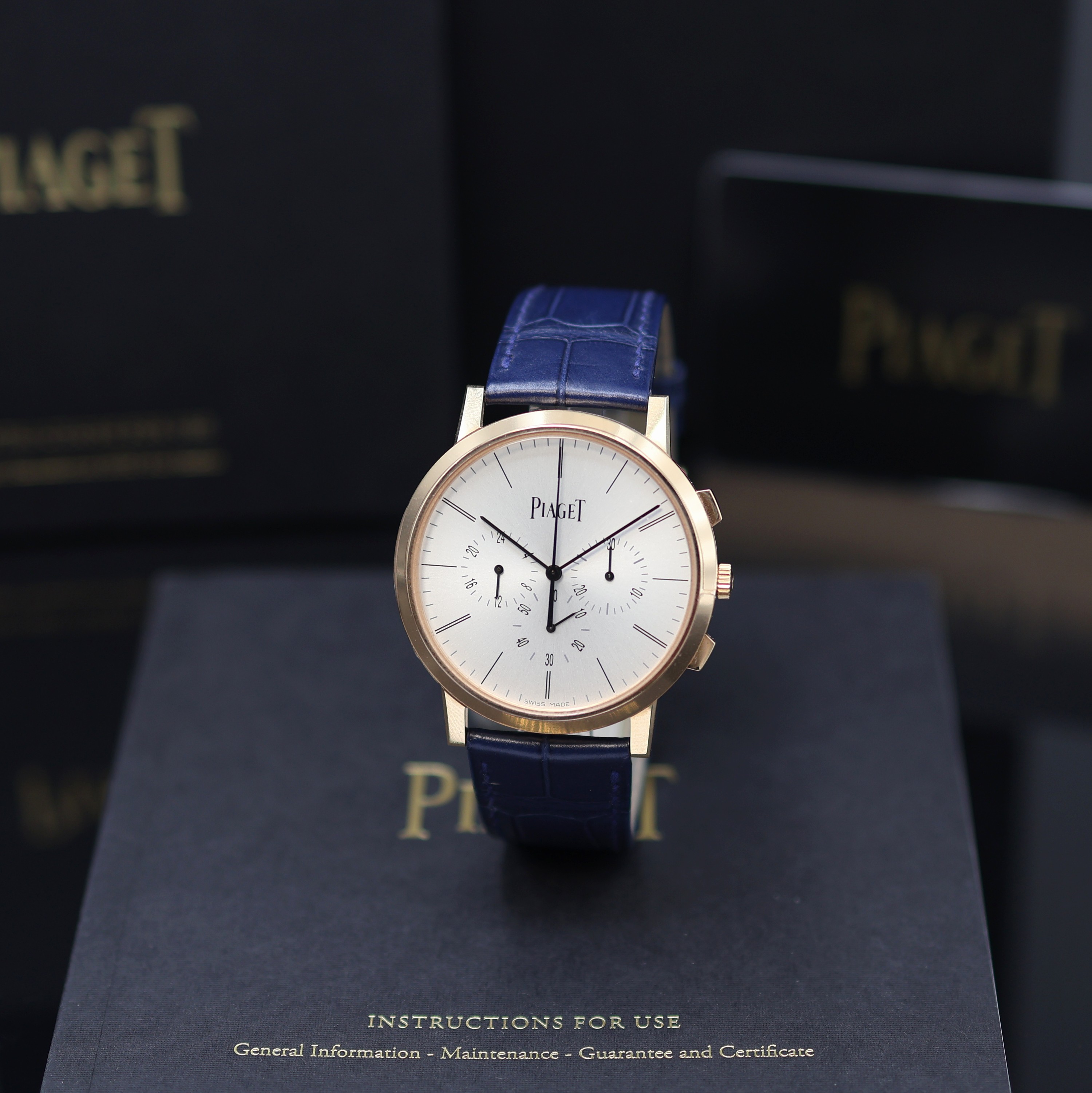 Image 27123851 - PIAGET Altiplano Mecanique ungetragener Flyback-Armbandchronograph in RG 750/000 Referenz ...