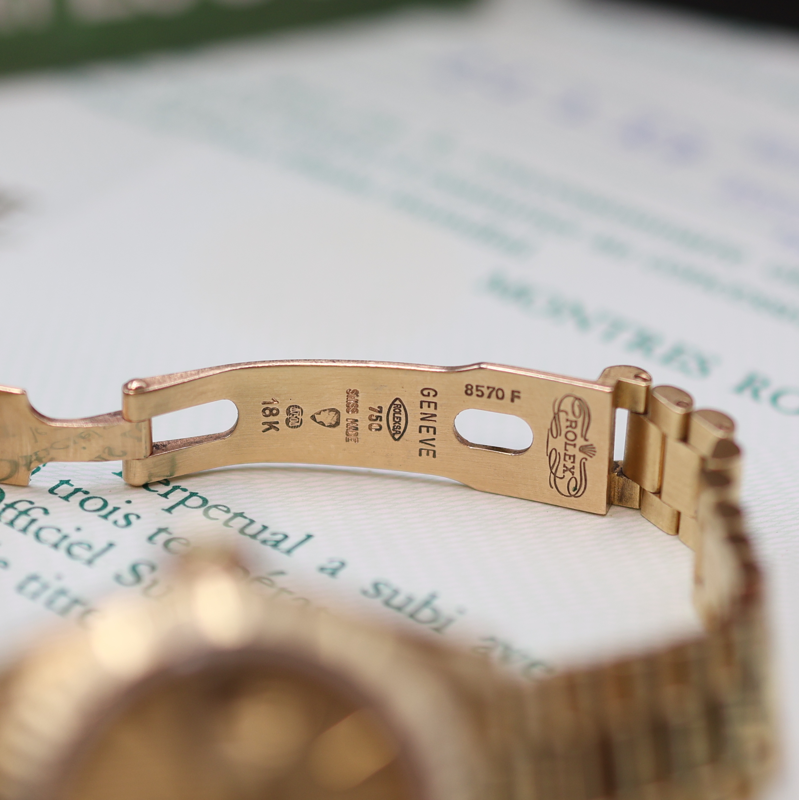 Detail d: ROLEX Damenarmbanduhr Oyster Perpetual Datejust Referenz 69178, Automatik, Chronometer der Superlative in GG 750/000 inkl. Präsidentband m. ...