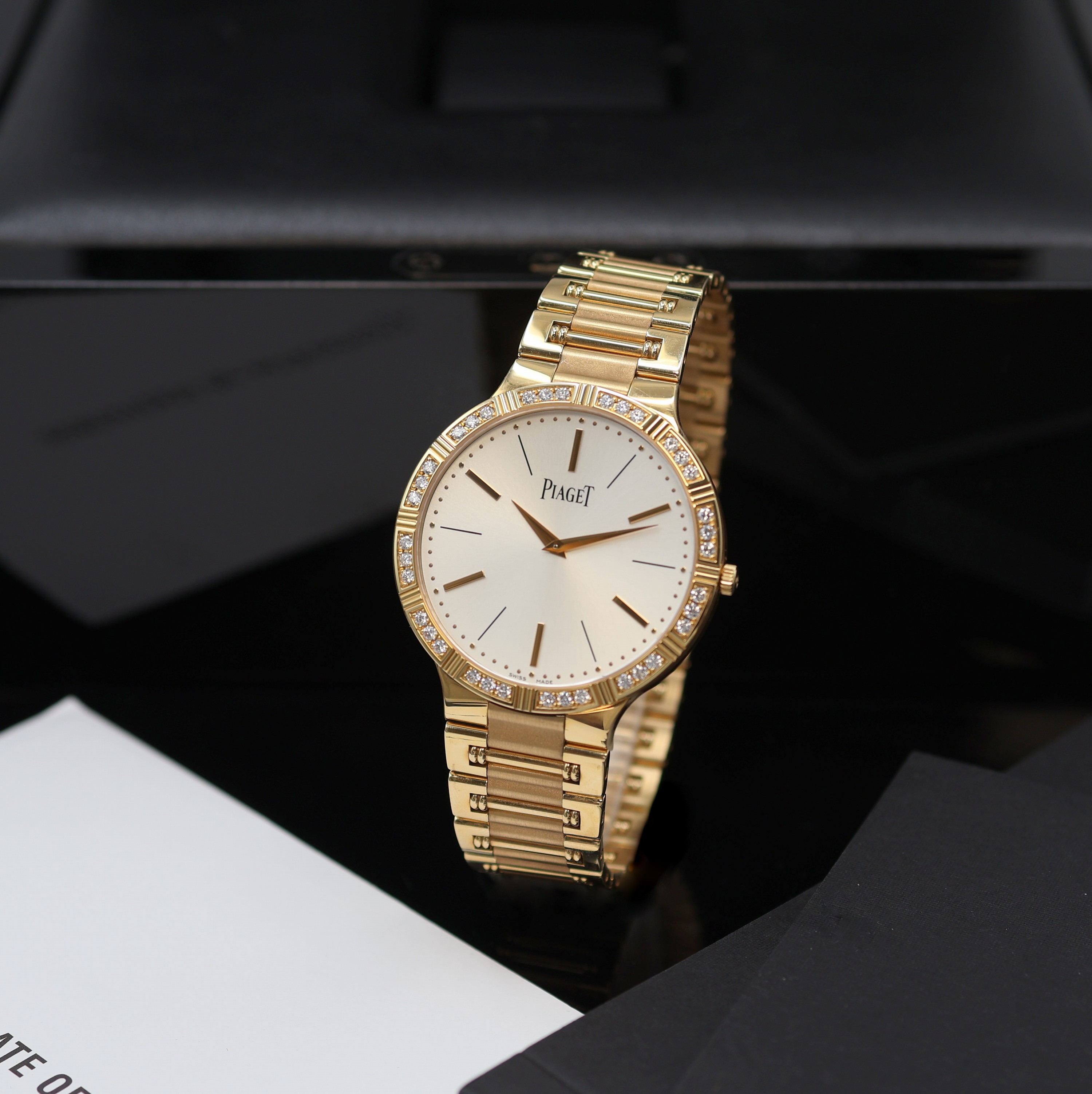 Image 27123890 - PIAGET Dancer ungetragene Armbanduhr in RG 750/000 mit Diamanten Referenz P10444, ...