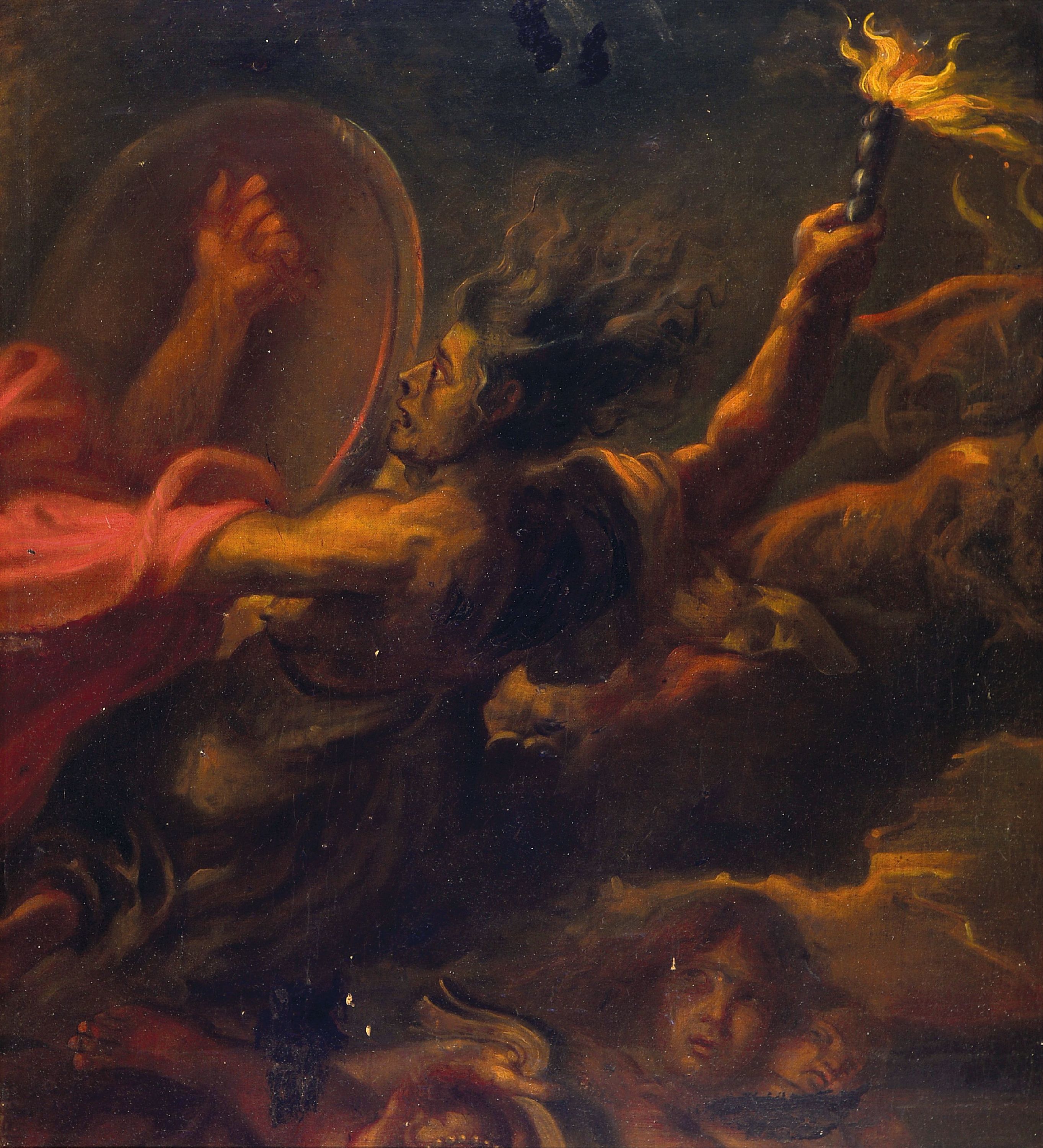 Detail a: Angiolo Cherici, italienischer Kopist des 19. Jh., Kopie nach Rubens: Die Folgen des Krieges (von 1638), Mars beim Verlassen des Janustempels, Venus ...