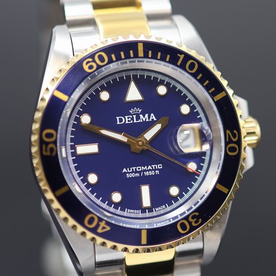27123801b - DELMA Santiago Herrenarmbanduhr Referenz 52701.690.6 in Stahl/vergoldet, Schweiz um ...