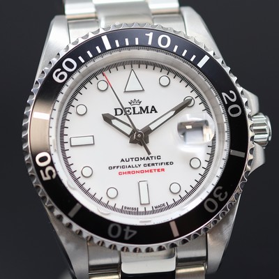 27123802b - DELMA Santiago Chronometer Referenz 41701.690.6 limitierte Armbanduhr in Stahl, Schweiz ...