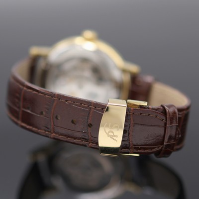 27123814c - PORTAS Herrenarmbanduhr mit Tourbillon, um 2010, Automatik, verg., beids. vergl. Geh., ...