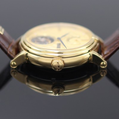 27123814d - PORTAS Herrenarmbanduhr mit Tourbillon, um 2010, Automatik, verg., beids. vergl. Geh., ...