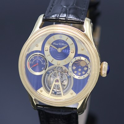 27123816a - RAOUL U. BRAUN gilt gents wristwatch with Tourbillon, around 2020, manual winding, on ...
