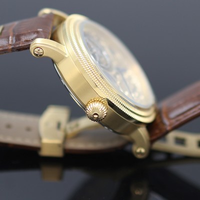 27123817d - PORTAS vergoldete Herrenarmbanduhr mit Tourbillon, um 2020, Handaufzug, beids. vergl. ...