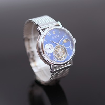 27123819a - RAOUL U. BRAUN Herrenarmbanduhr mit Tourbillon in Stahl/Stahlband, um 2020, Handaufzug, ...