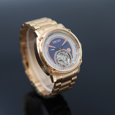 27123821a - NAUTEC NoLimit limitierte Herrenarmbanduhr mit Tourbillon, um 2020, Handaufzug, Kissen- ...