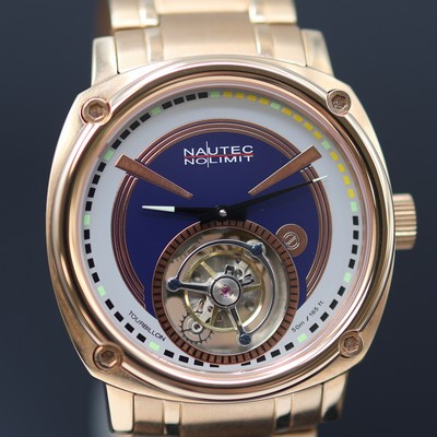 27123821b - NAUTEC NoLimit limitierte Herrenarmbanduhr mit Tourbillon, um 2020, Handaufzug, Kissen- ...