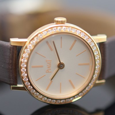 27123846a - PIAGET Altiplano unworn 18k pink gold ladies wristwatch reference P10246, quartz, case ...