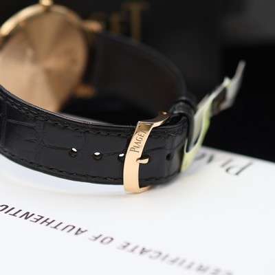 27123857d - PIAGET Altiplano Off-Center ungetragene Armbanduhr in RG 750/000 mit Diamantbesatz ...