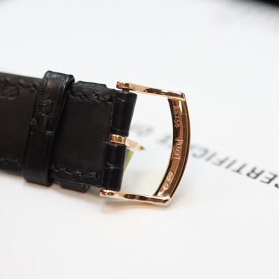 27123857e - PIAGET Altiplano Off-Center ungetragene Armbanduhr in RG 750/000 mit Diamantbesatz ...