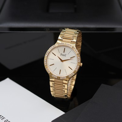 Image PIAGET Dancer unworn 18k pink gold wristwatch with diamonds reference P10444, manual ...
