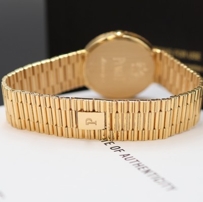 27123893d - PIAGET Traditional Mecanique ungetragene Armbanduhr in RG 750/000 mit Diamanten & Rubinen ...
