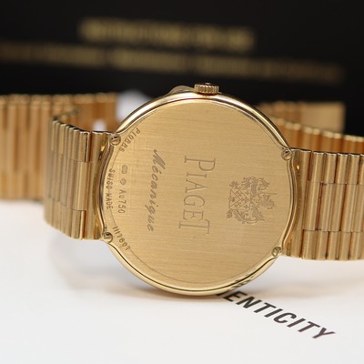 27123893f - PIAGET Traditional Mecanique ungetragene Armbanduhr in RG 750/000 mit Diamanten & Rubinen ...