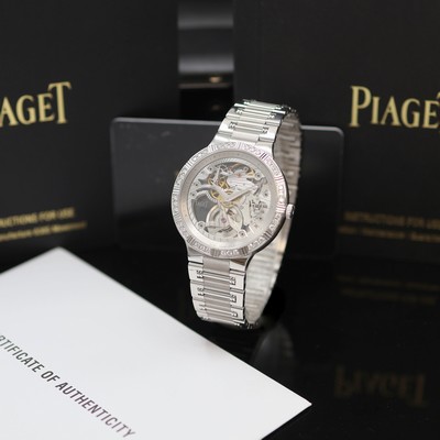 Image PIAGET Dancer Skeleton unworn 18k white gold wristwatch with diamonds reference P10784, ...