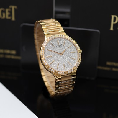 27123897a - PIAGET Dancer ungetragene Armbanduhr in RG 750/000 mit Diamanten Referenz P10358, ...