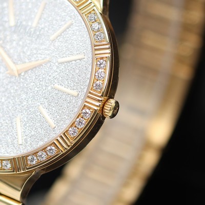 27123897c - PIAGET Dancer ungetragene Armbanduhr in RG 750/000 mit Diamanten Referenz P10358, ...