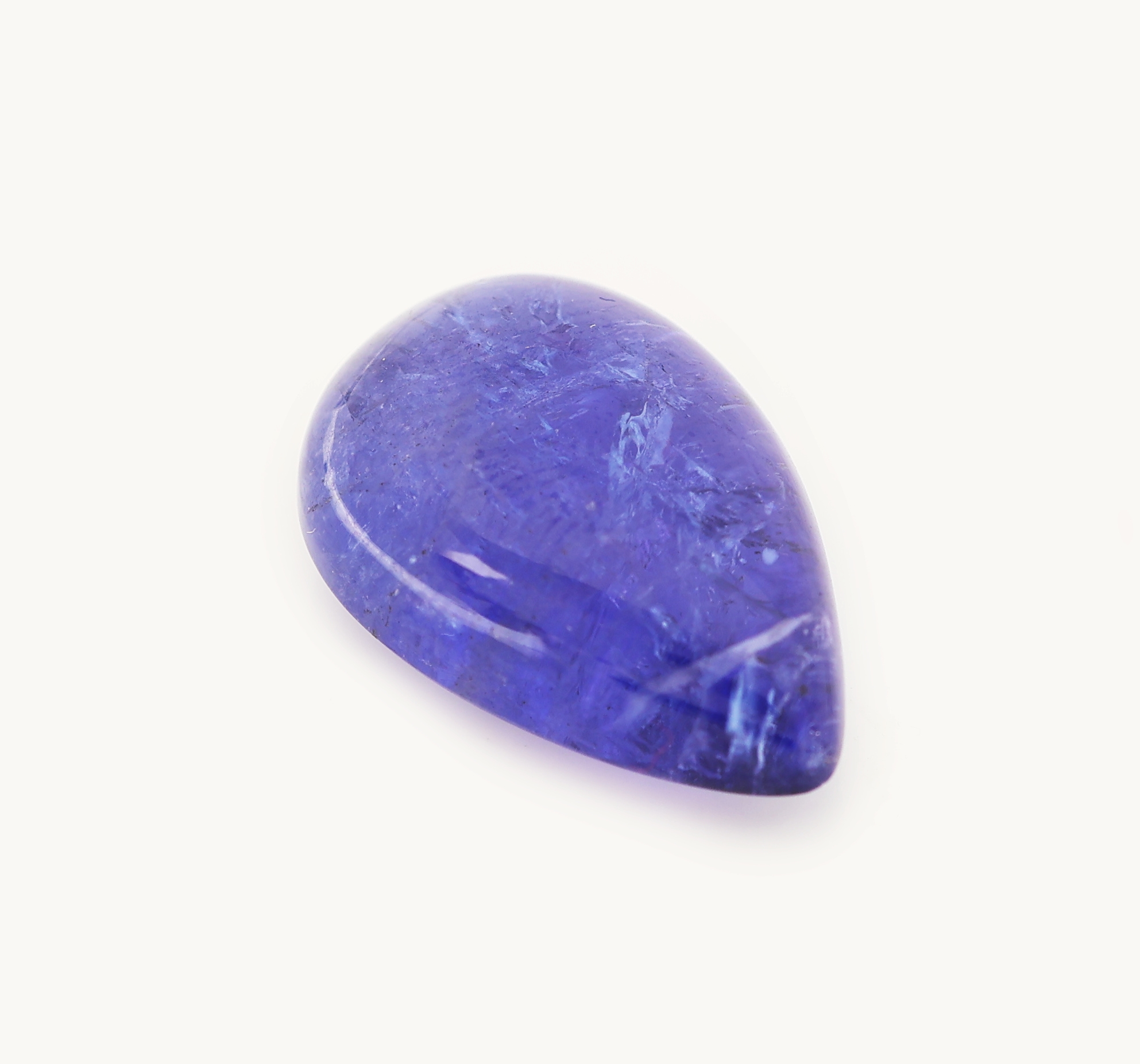 Image 27123952 - Loser Tansanit, 9.18 ct, tropfenf. Cabochon, ca. 16.1 x 10.9 x 5.9 mm Schätzpreis: 1800, ...