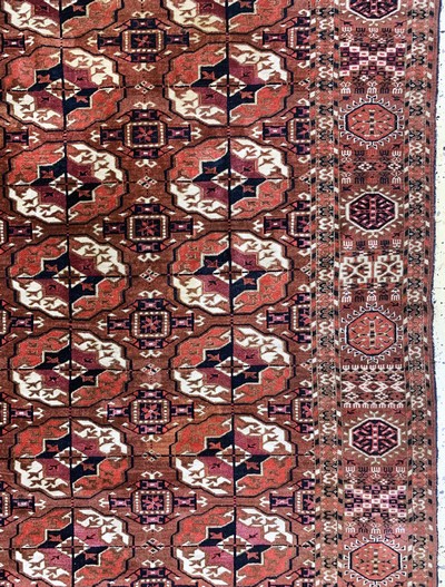 27123907e - Tekke´Hauptteppich´antik, Turkmenistan, 19.Jhd, Wolle auf Wolle, ca. 277 x 207 cm, EHZ: ...
