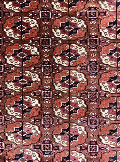 27123907f - Tekke´Hauptteppich´antik, Turkmenistan, 19.Jhd, Wolle auf Wolle, ca. 277 x 207 cm, EHZ: ...