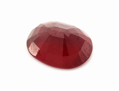 27123939b - Loser Rubin, 6.39 ct, ca. 12.33 x 9.85 x 5.67 mm, ovalfacett., Anzeichen für ...