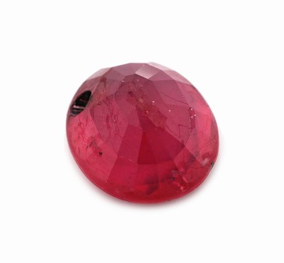 27123941a - Loser Rubin, ca. 2.51 ct, ovalfacett., beh. Schätzpreis: 1200, - EUR