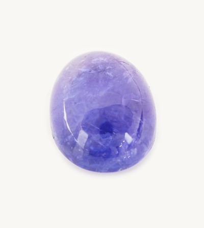 27123948a - Loser Tansanit, 10.10 ct, ovaler Cabochon, ca.13.88 x 10.52 x 7.62 mm Schätzpreis: 1900, ...