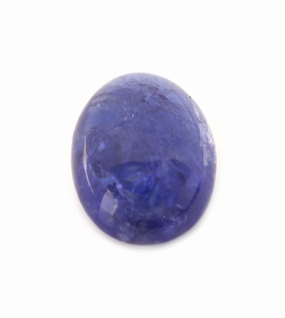 27123950a - Loser Tansanit, 12.37 ct, ovaler Cabochon, ca.16.51 x 12.02 x 7.06 mm Schätzpreis: 2400, ...