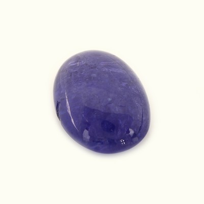 Image Loser Tansanit, 8.56 ct, ovaler Cabochon, ca. 14.2 x 10.1 x 6.6 mm Schätzpreis: 1600, - ...