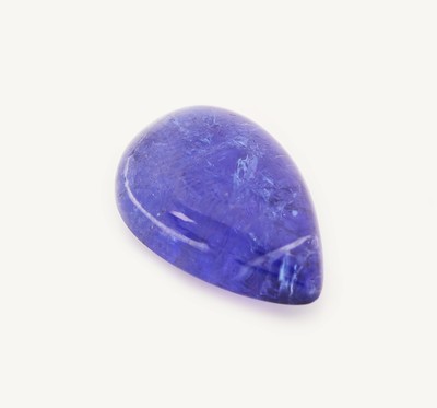 Image Loser Tansanit, 9.18 ct, tropfenf. Cabochon, ca. 16.1 x 10.9 x 5.9 mm Schätzpreis: 1800, ...