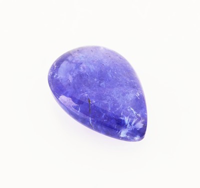 27123952a - Loser Tansanit, 9.18 ct, tropfenf. Cabochon, ca. 16.1 x 10.9 x 5.9 mm Schätzpreis: 1800, ...