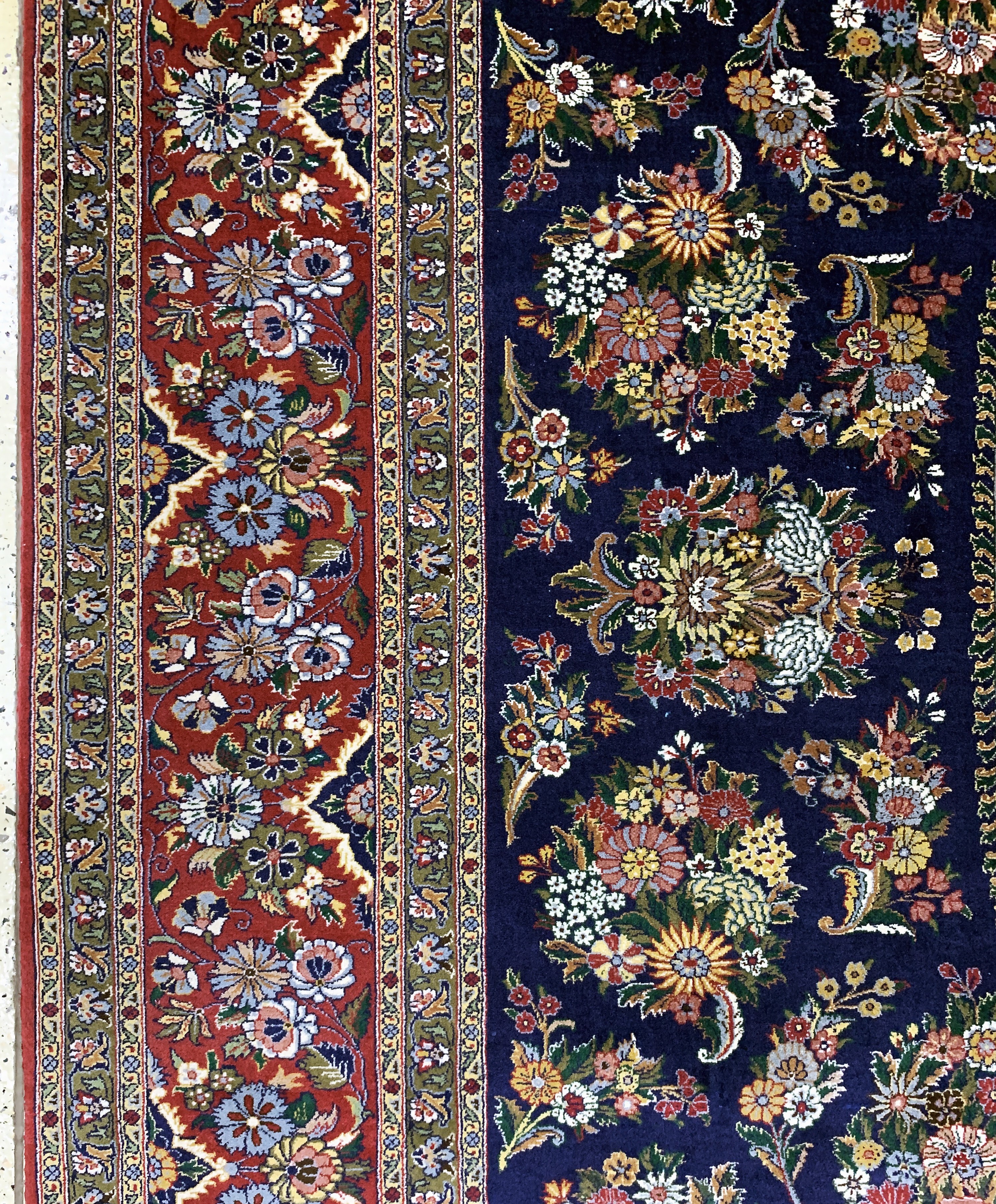 Detail c: Indo Sarogh, Indien, Ende 20.Jhd, Wolle aufBaumwolle, ca. 235 x 250 cm, EHZ: 2