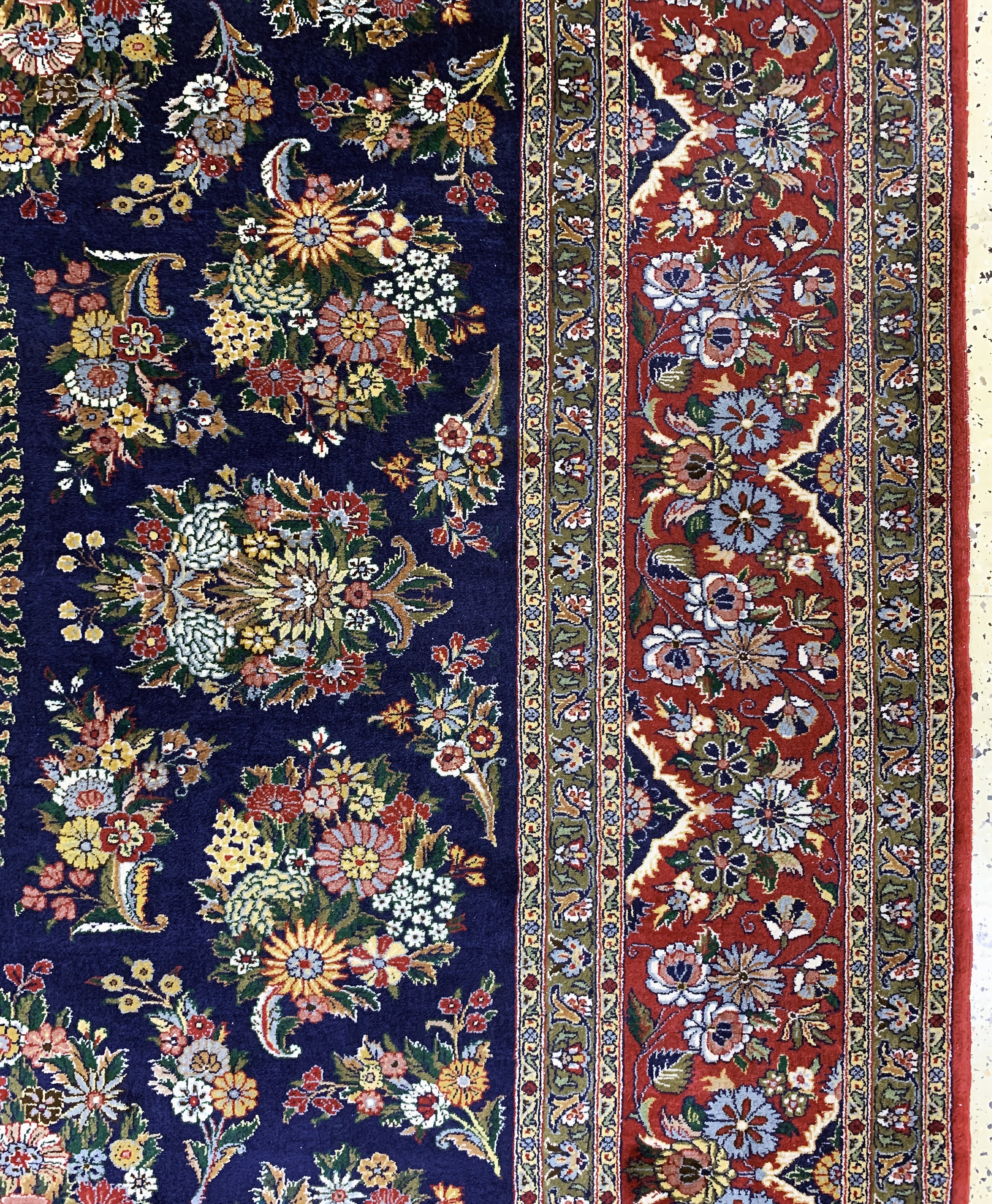 Detail e: Indo Sarogh, Indien, Ende 20.Jhd, Wolle aufBaumwolle, ca. 235 x 250 cm, EHZ: 2