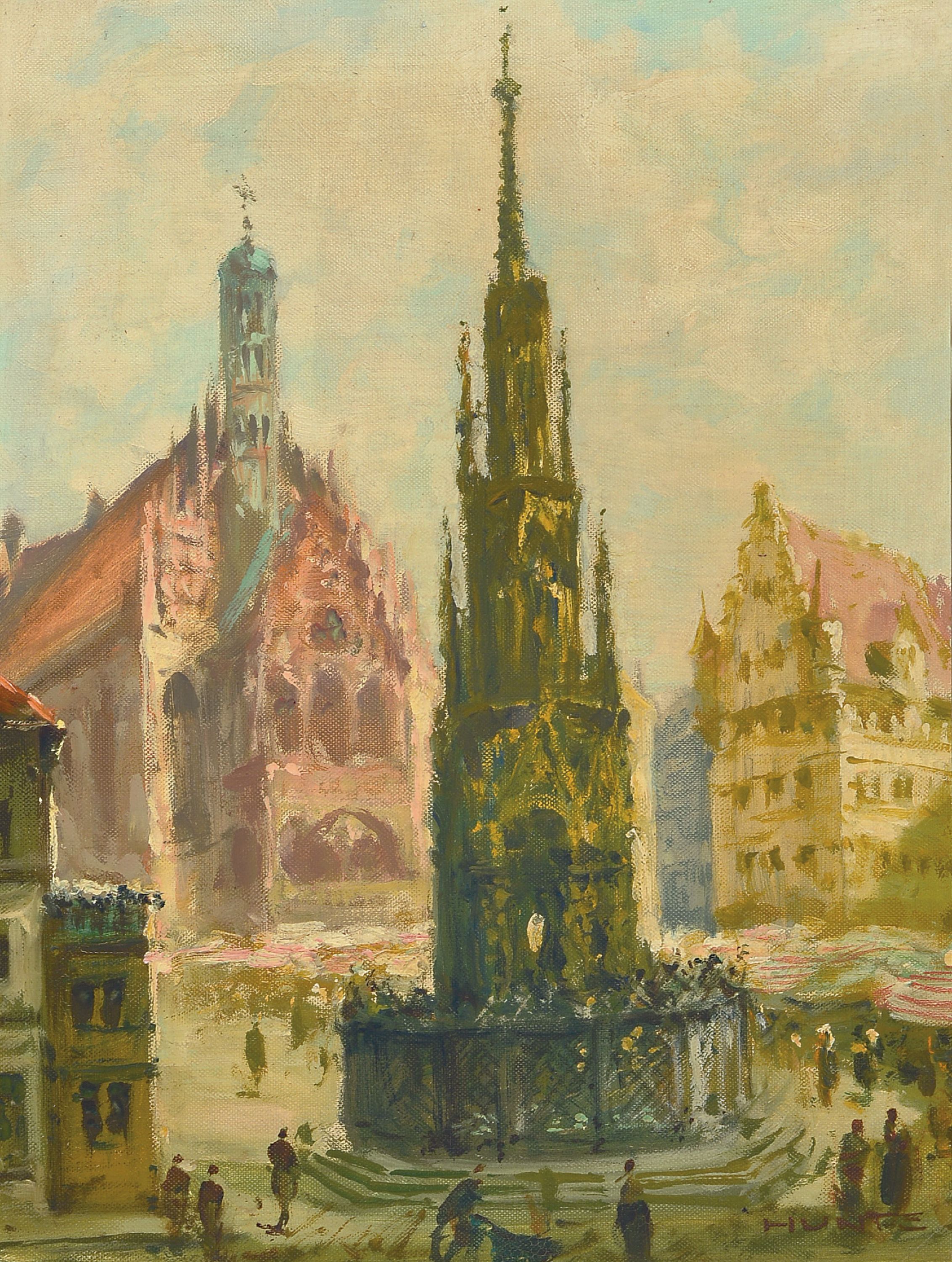 Image 27124068 - Otto Hunte, 1881 Hamburg-1960 Potsdam, Der Nürnberger Marktplatz mit dem schönen ...