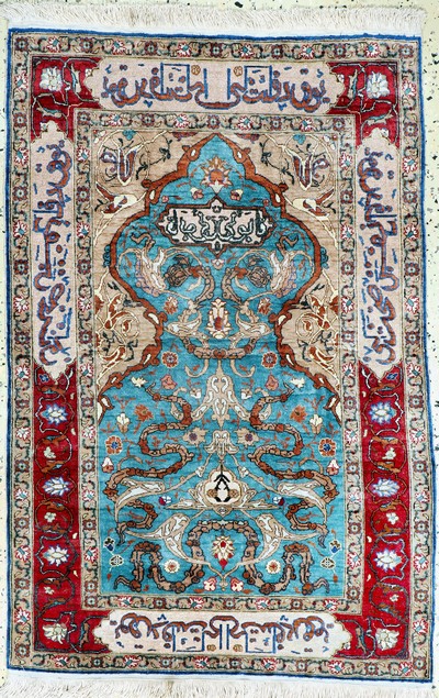 Image Seiden Kayseri, Türkei, Anfang 20.Jhd, reine Naturseide´Metallbroschiert´, ca. 110 x ...