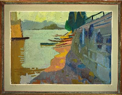 27124074k - Martin Alfred Christ, 1900 Langenbrück/Schweiz-1979 Mallorca, Mondnacht, rückseitig so ...