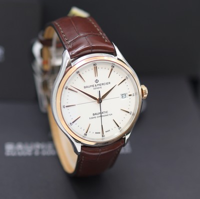 27124079b - BAUME & MERCIER Clifton Baumatic 5 Tage Chronometer ungetragene Herrenarmbanduhr Referenz ...