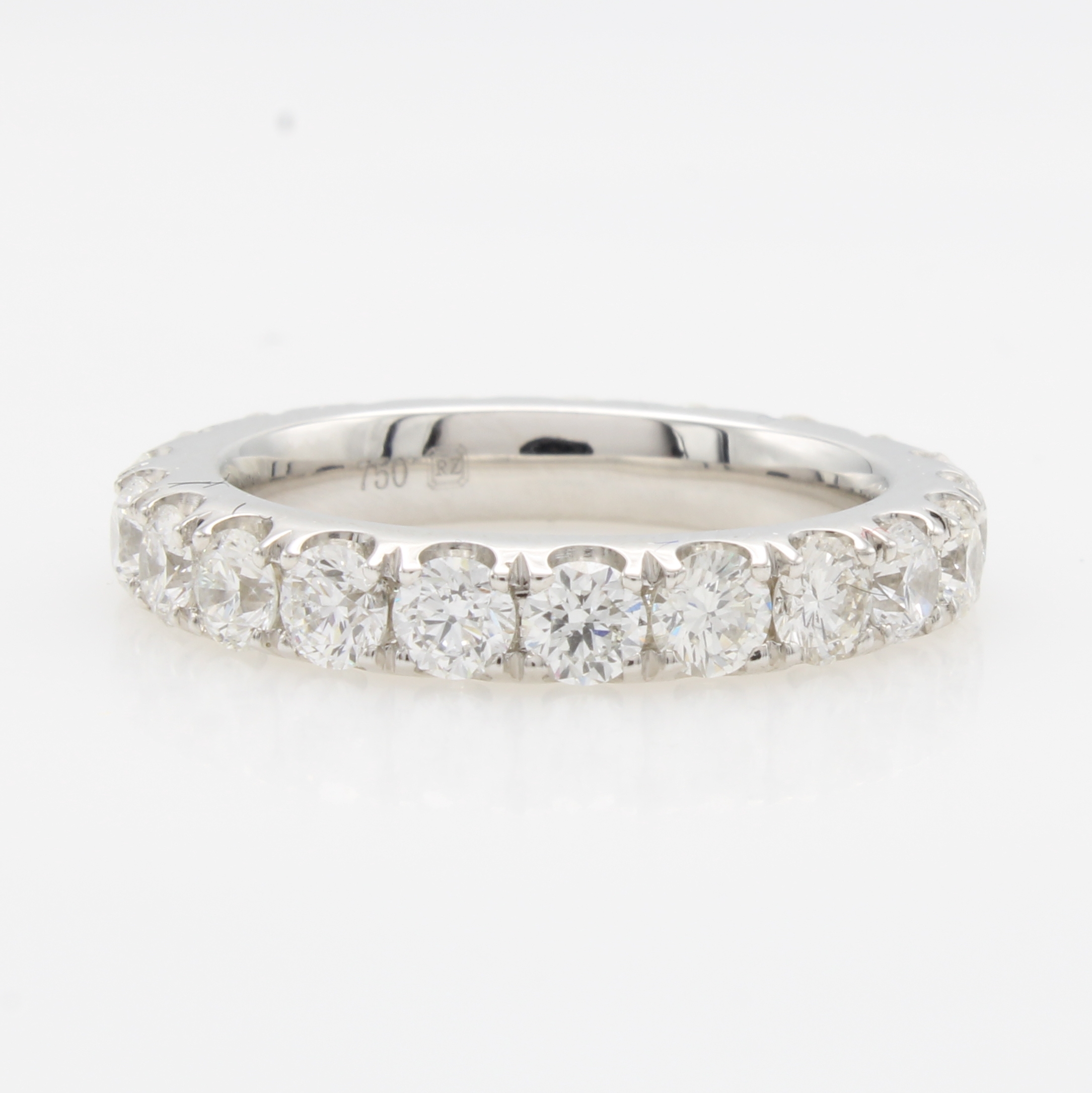 Image 27124289 - Memoryring mit Brillanten, WG 750/000, Brill. zus. ca. 3 ct feines Weiß/si, RW ca. 55 ...